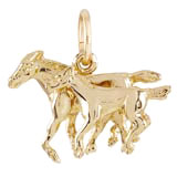 10K Gold Horse and Colt Charm by Rembrandt Charms