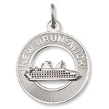 Sterling Silver New Brunswick Cruise Ship Charm by Rembrandt Charms