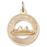 10K Gold New Brunswick Cruise Ship Charm by Rembrandt Charms