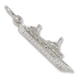 Sterling Silver Cayman Island Cruise Ship Charm by Rembrandt Charms