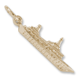 Gold Plate Cayman Island Cruise Ship Charm by Rembrandt Charms