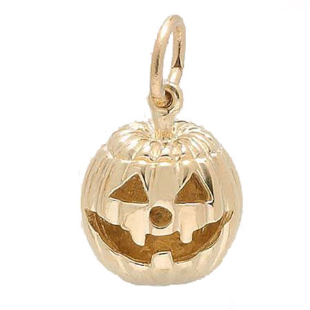 Gold Plate Jack O' Lantern Charm by Rembrandt Charms Gold Plate Jack O' Lantern Charm by Rembrandt Charms