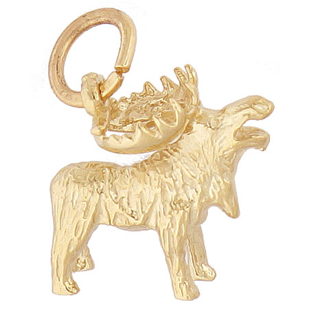 14K Gold Moose Charm by Rembrandt Charms