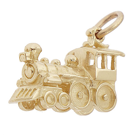 Gold Plate Engine Train Charm by Rembrandt Charms