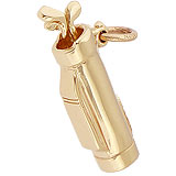 10K Gold Small Golf Bag Charm by Rembrandt Charms