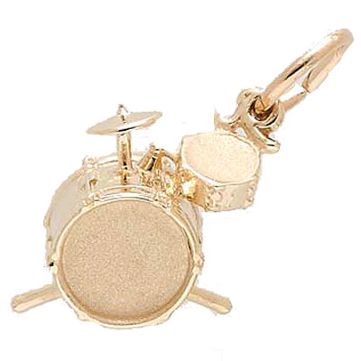 14k Gold Drum Set Charm by Rembrandt Charms 14k Gold Drum Set Charm by Rembrandt Charms