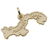 14k Gold Panama Canal Map Charm by Rembrandt Charms
