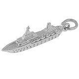 Rembrandt Small Cruise Ship Charm, 14K White Gold