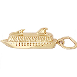 10K Gold Cruise Ship Charm by Rembrandt Charms