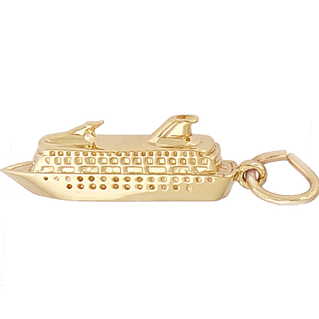 10K Gold Cruise Ship Charm by Rembrandt Charms 10K Gold Cruise Ship Charm by Rembrandt Charms