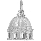 14k White Gold St Peter's Basilica Charm by Rembrandt Charms