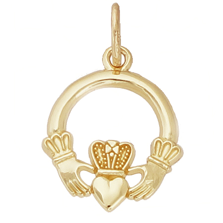 Gold Plated Claddagh Charm by Rembrandt Charms Gold Plated Claddagh Charm by Rembrandt Charms