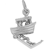 14K White Gold Noah's Ark Charm by Rembrandt Charms