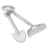 14K White Gold Rake and Shovel Charm by Rembrandt Charms