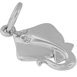 14K White Gold Sting Ray Accent Charm by Rembrandt Charms