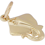 Gold Plate Sting Ray Accent Charm by Rembrandt Charms