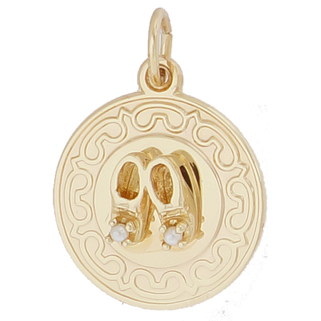 14k Gold Baby Shoe Charm by Rembrandt Charms 14k Gold Baby Shoe Charm by Rembrandt Charms