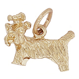 Gold Plate Yorkshire Terrier Dog Charm by Rembrandt Charms