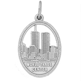 14K White Gold World Trade Center 9-11 Charm by Rembrandt Charms