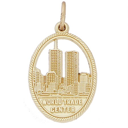 14K Gold World Trade Center 9-11 Charm by Rembrandt Charms