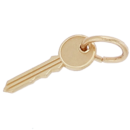 Gold Plate House Key Accent Charm by Rembrandt Charms