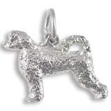 14K White Gold Portuguese Water Dog Charm by Rembrandt Charms