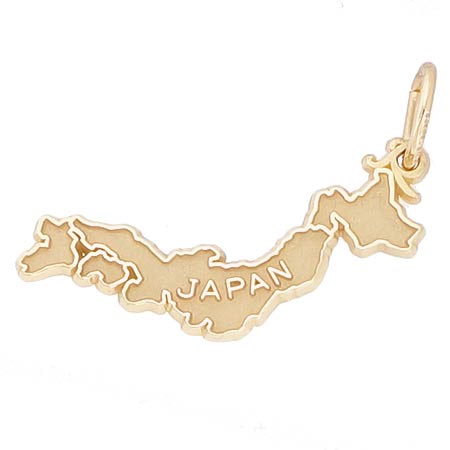 Gold Plated Japan Map Charm by Rembrandt Charms Gold Plated Japan Map Charm by Rembrandt Charms