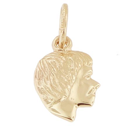 10K Gold Girl's Head Accent Charm by Rembrandt Charms 10K Gold Girl's Head Accent Charm by Rembrandt Charms