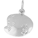 14K White Gold Baby Face Charm by Rembrandt Charms