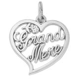 14K White Gold Grand Mere, Grandmother Charm by Rembrandt Charms