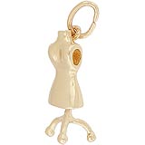 Gold Plate Dress Form Charm by Rembrandt Charms