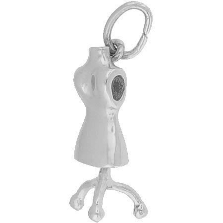 14K White Gold Dress Form Charm by Rembrandt Charms