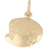 Gold Plate Baby Face Charm by Rembrandt Charms