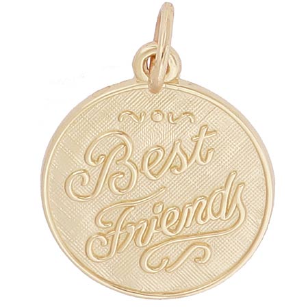 14k gold best friend charm