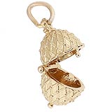 Gold Plated Easter Egg and Baby Chick Charm by Rembrandt Charms