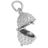 14K White Gold Easter Egg and Baby Chick Charm by Rembrandt Charms