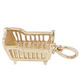 14k Gold Baby Cradle Charm by Rembrandt Charms
