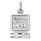 14K White Gold You've Got Mail Computer Charm by Rembrandt Charms