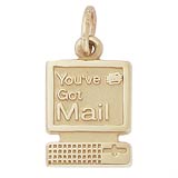 10K Gold You've Got Mail Computer Charm by Rembrandt Charms