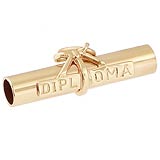 Rembrandt Diploma Charm, Gold Plate