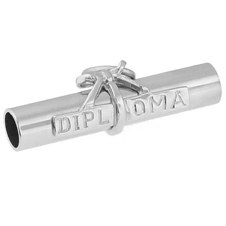 Sterling Silver Graduation Diploma Scroll by Charm Rembrandt Charms Sterling Silver Graduation Diploma Scroll by Charm Rembrandt Charms