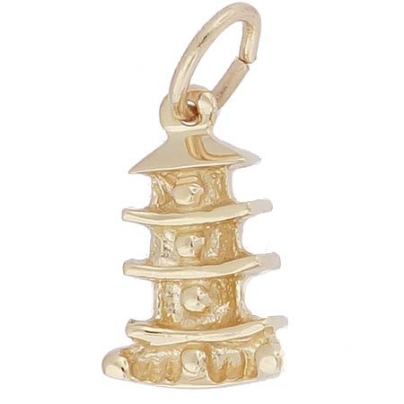 Rembrandt Pagoda Charm, 14K Yellow Gold