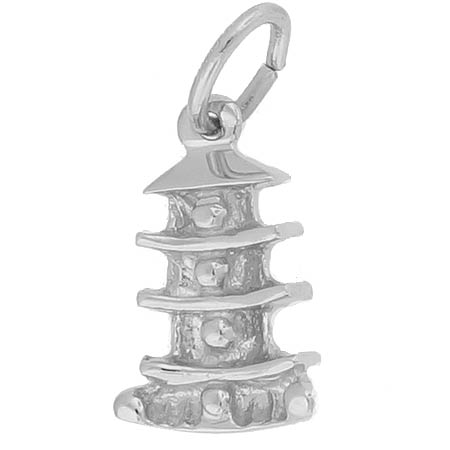 Rembrandt Pagoda Charm, Sterling Silver