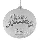 Sterling Silver Anniversary Disc Charm by Rembrandt Charms