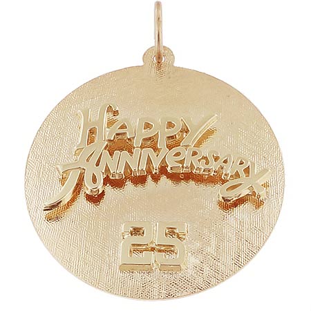 14k Gold Anniversary Disc Charm by Rembrandt Charms 14k Gold Anniversary Disc Charm by Rembrandt Charms