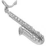 14K White Gold Saxophone Charm by Rembrandt Charms