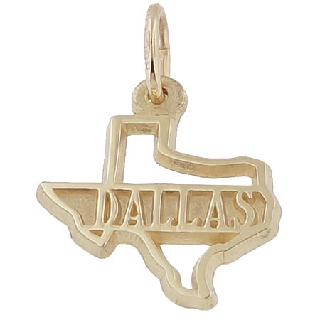 14k Gold Dallas Texas Charm by Rembrandt Charms