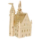 10K Gold Castle Charm by Rembrandt Charms