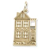 14K Gold Charleston Row House Charm by Rembrandt Charms