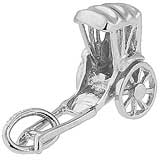 Sterling Silver Rickshaw Charm by Rembrandt Charms